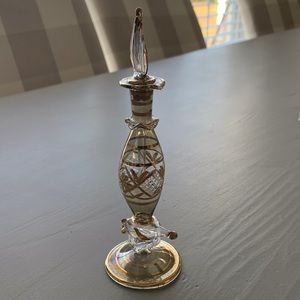 Egyptian hand blown glass perfume bottle